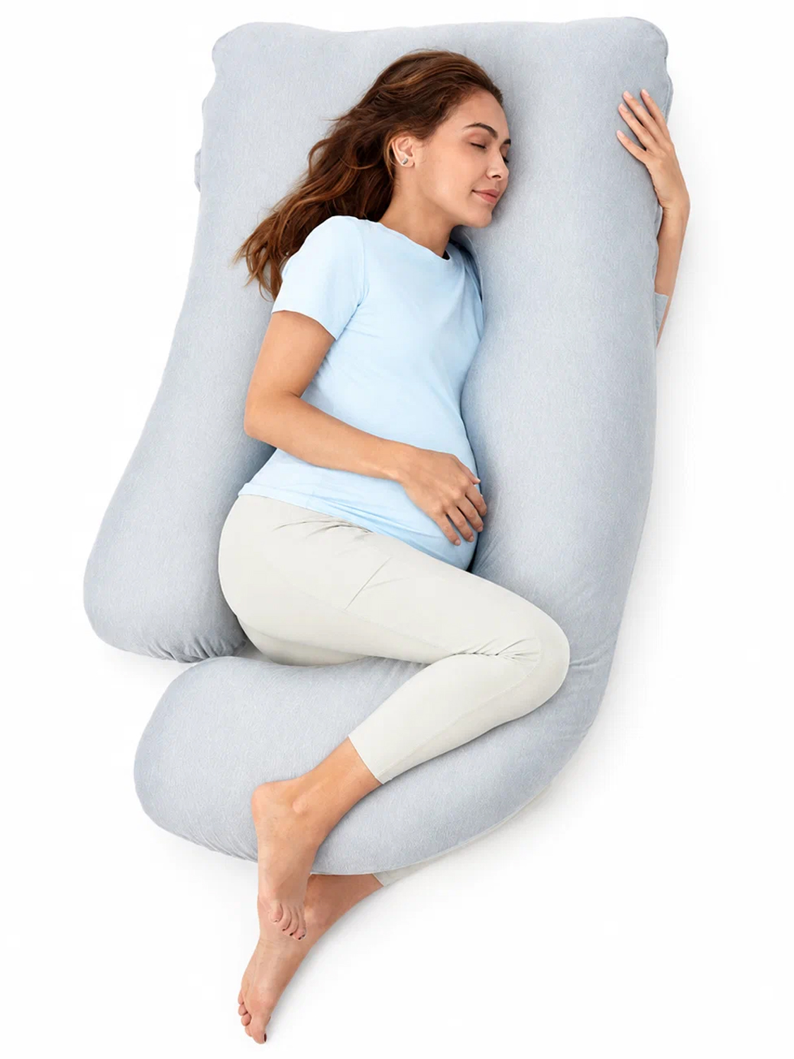 Подушка Momcozy для беременных из охлаждающей ткани U-образной формы