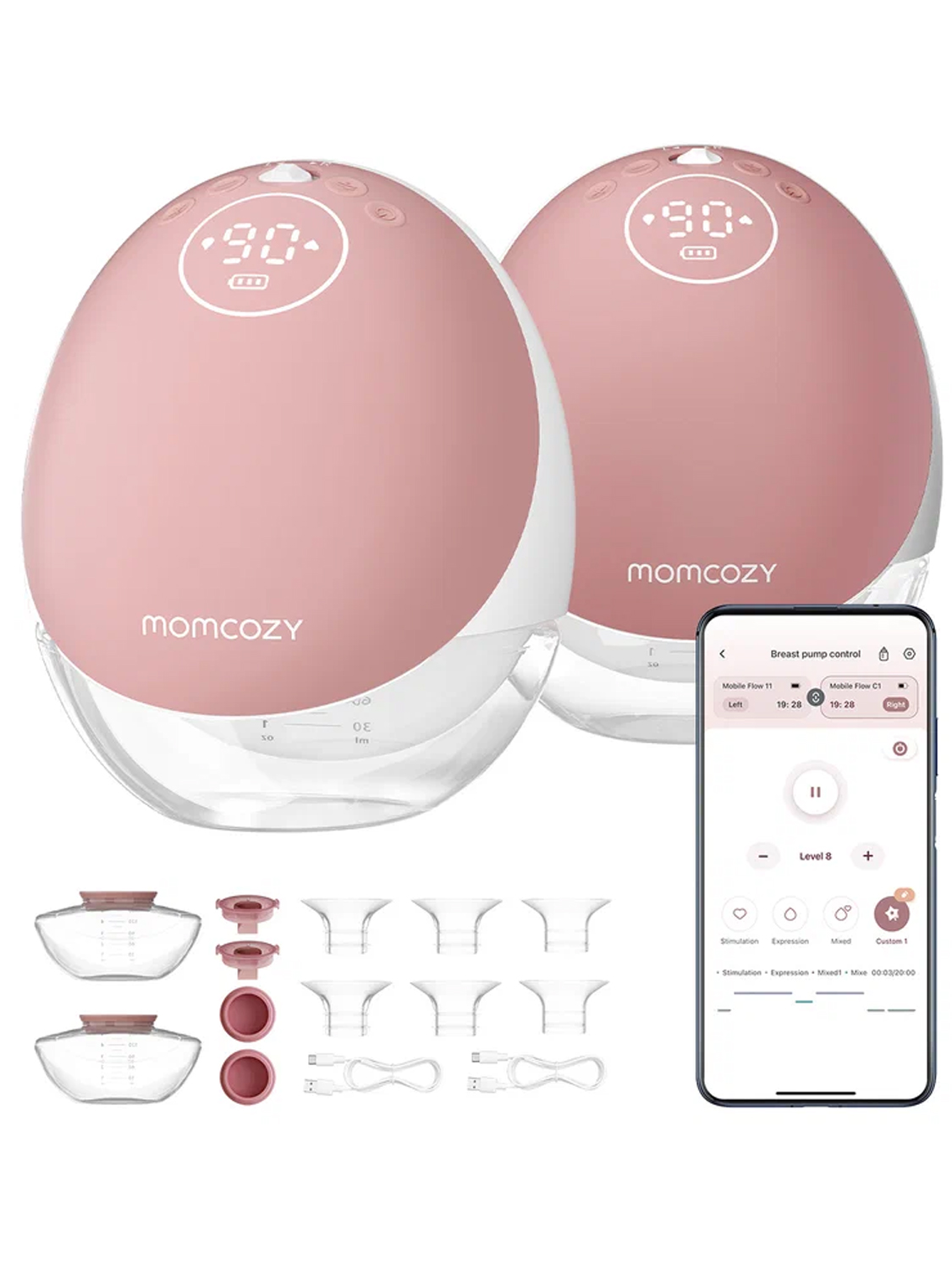 Молокоотсос Momcozy беспроводной портативный электрический BP223 2 шт.