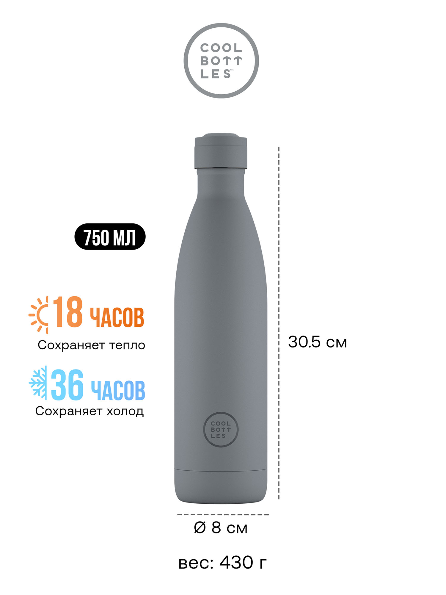 Термос–термобутылка Cool Bottles 750мл