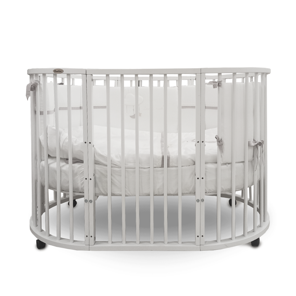 Кровать Bambini 125х75 см овальная 7 режимов с матрасиком Flex Cotton Ring