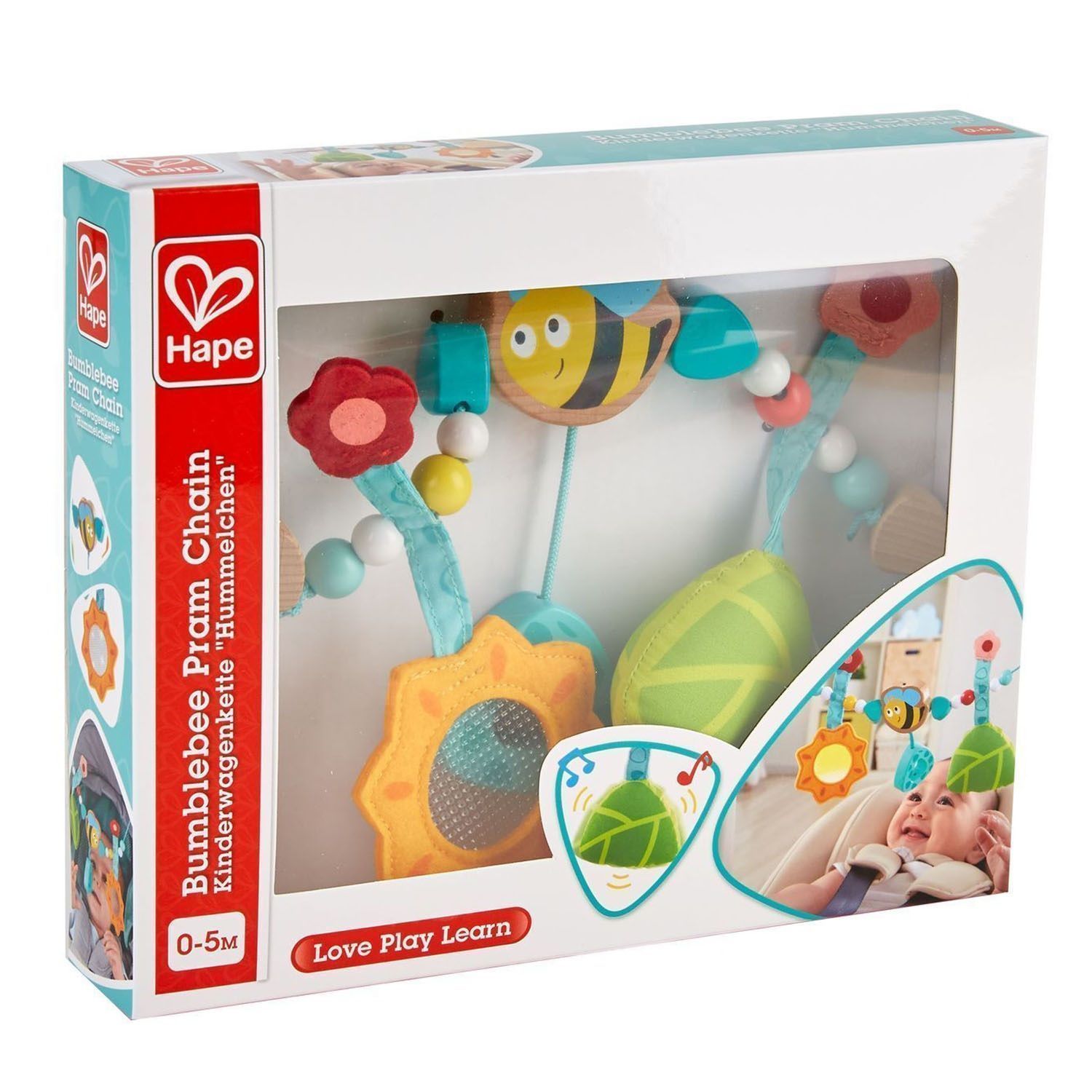 Цепочка для колясок Hape с шмелем