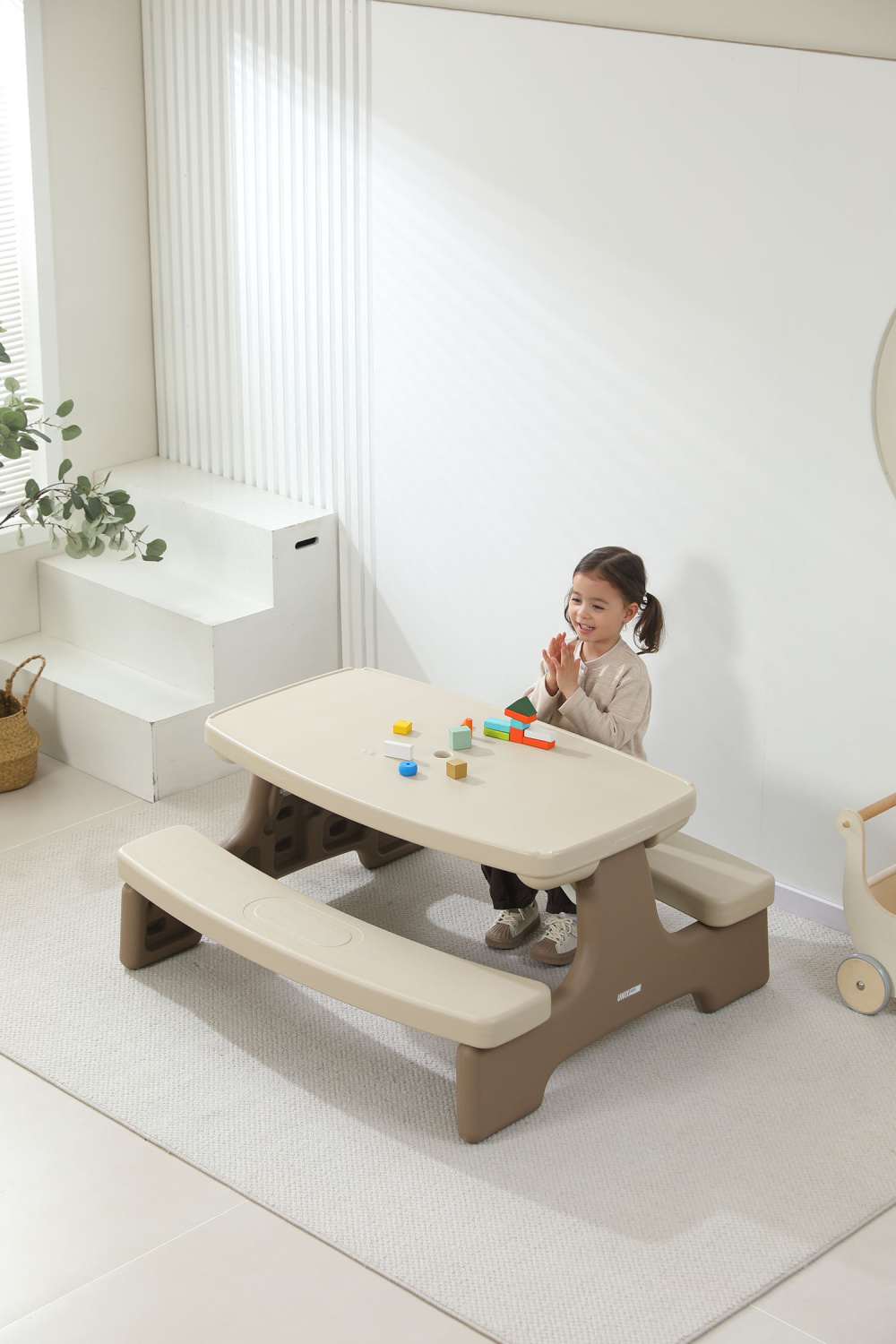 Стол садовый с лавочками UNIX Kids Garden Camel PTGARDTB100CL ПУ