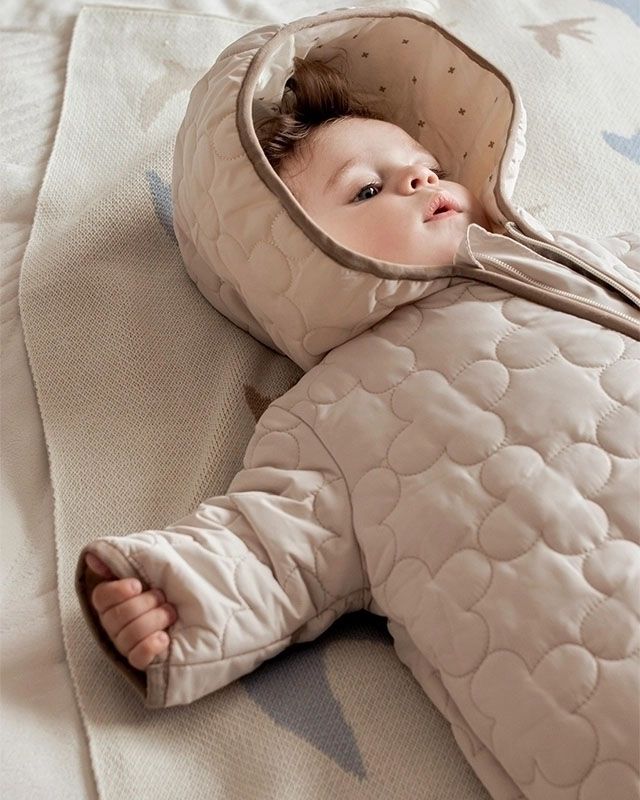 Комбинезон детский утепленный LoomKnits Молочный