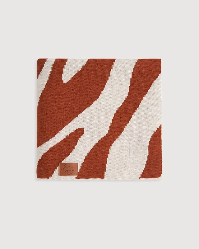 Плед детский 87х87 см LoomKnits Zebra LoomKnits Кешью
