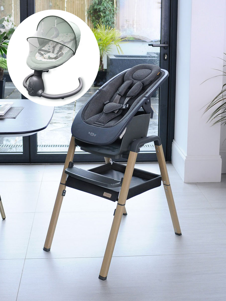 Набор: Стульчик Tutti Bambini NOVA Complete + Качели Fiorellino mint BSN001