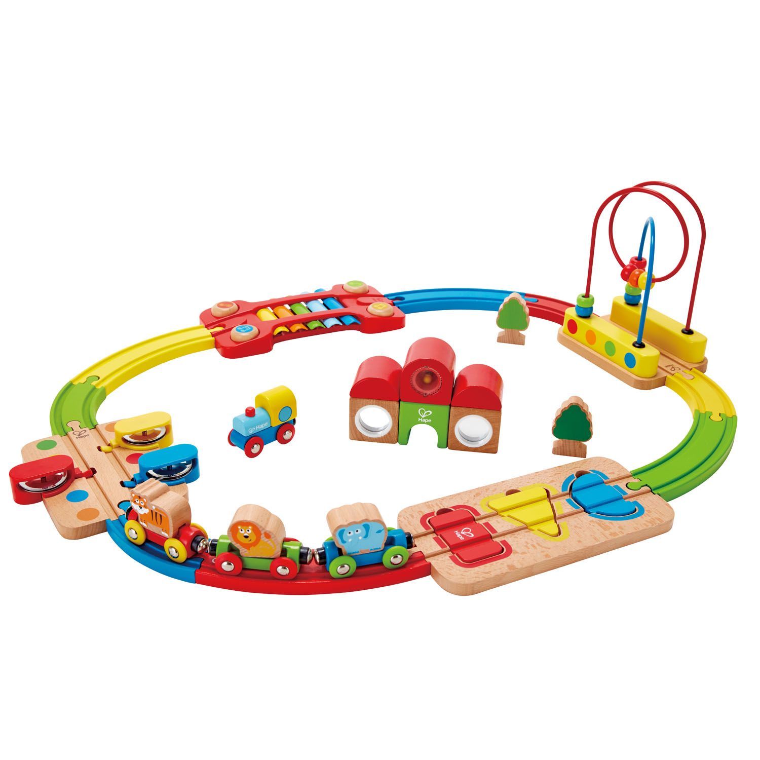 Музыкальная железная дорога Hape «Радужная головоломка»