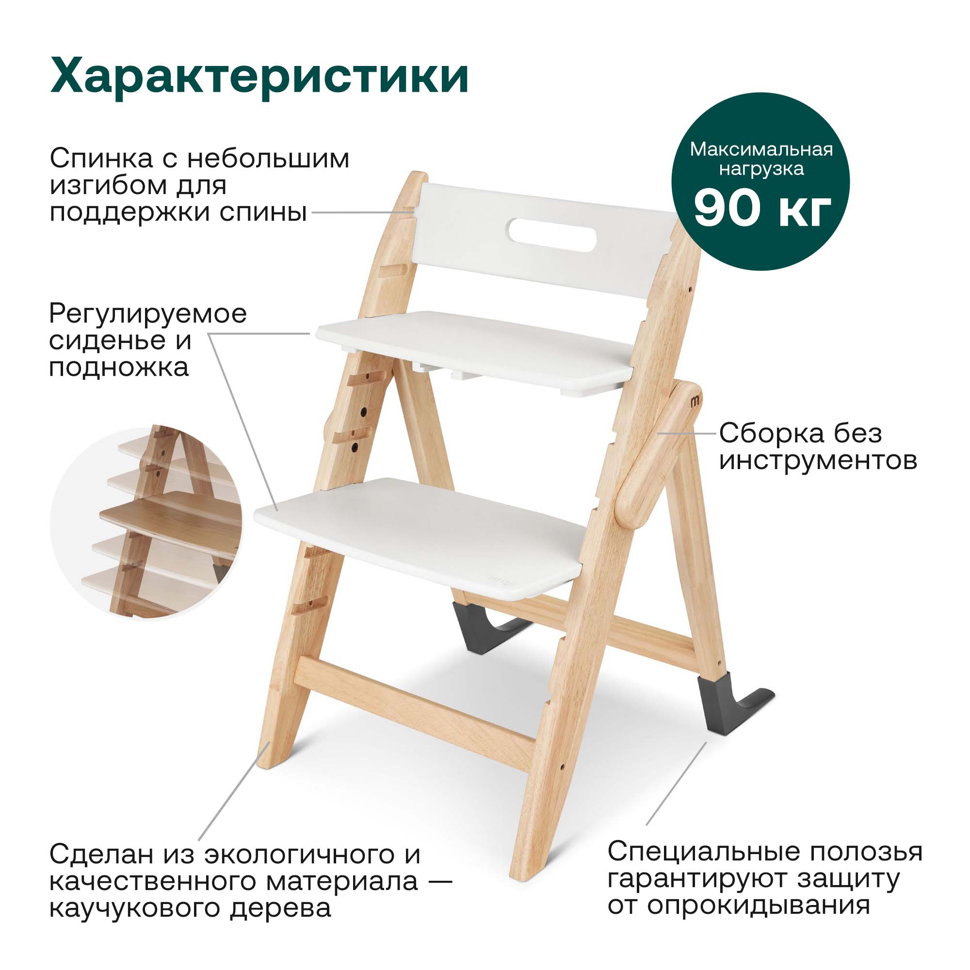Растущий стульчик для кормления Moji by ABC-Design Yippy Tune