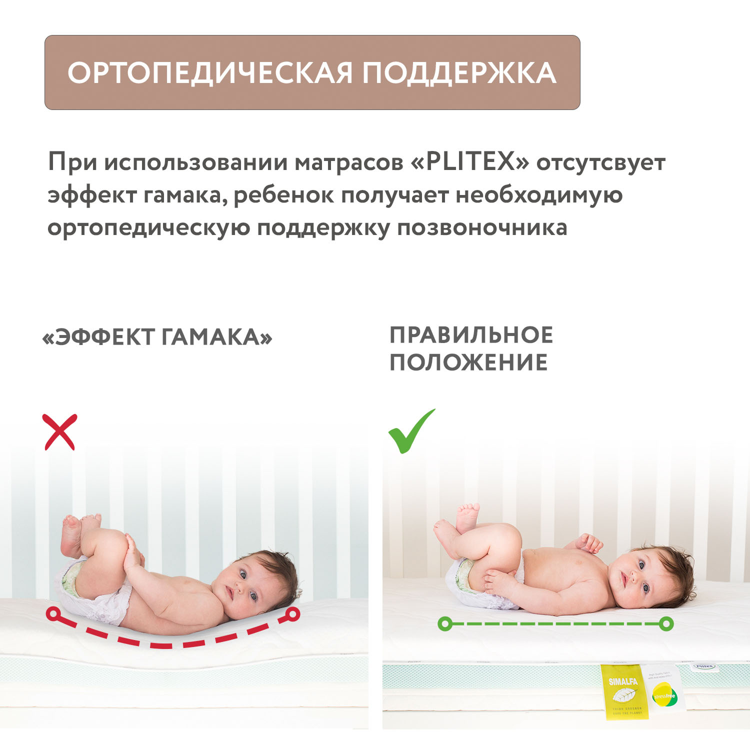 Матрац детский 160х80 Plitex Orto Flex  ПМ-02/2