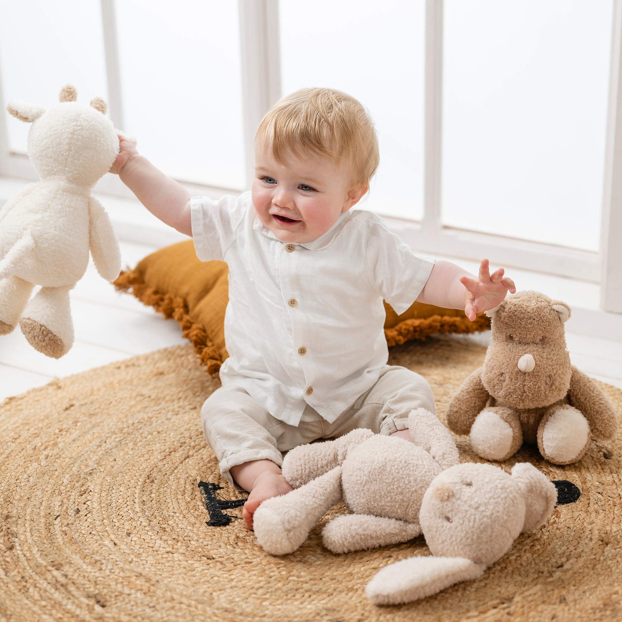 Игрушка мягкая Nattou Soft toy TEDDY Носорог 856058