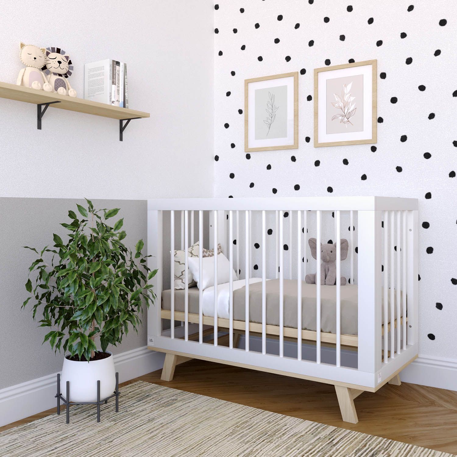 Кровать Lillaland Lilla Aria 120х60 + Матрас Lilla Dreamtex 100610