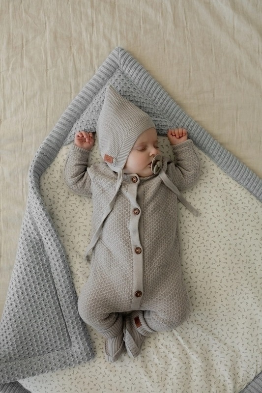 Комбинезон детский LoomKnits Светло-серый хлопок