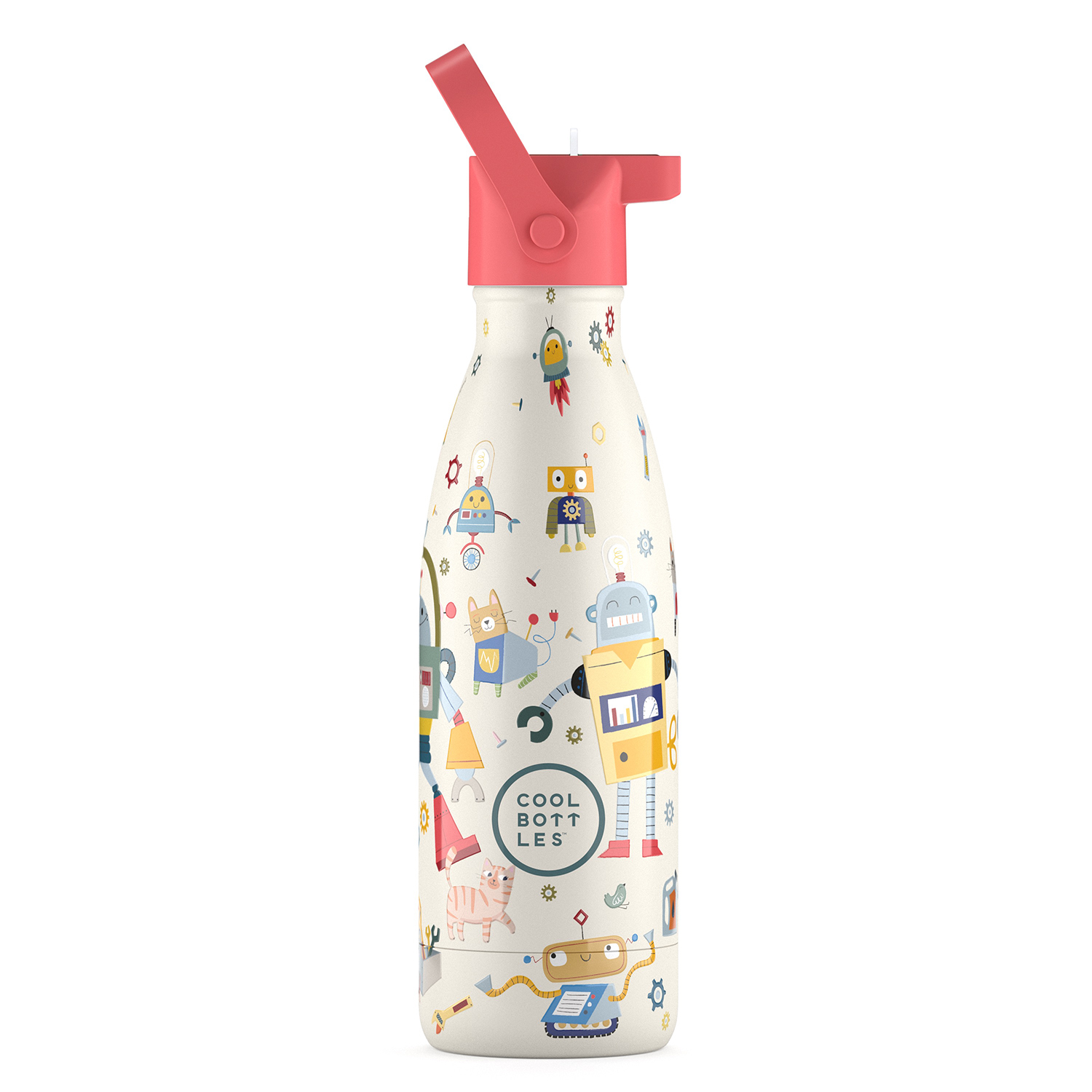 Термос–термобутылка Cool Bottles Kids серия Playland Messy Robots 350 мл