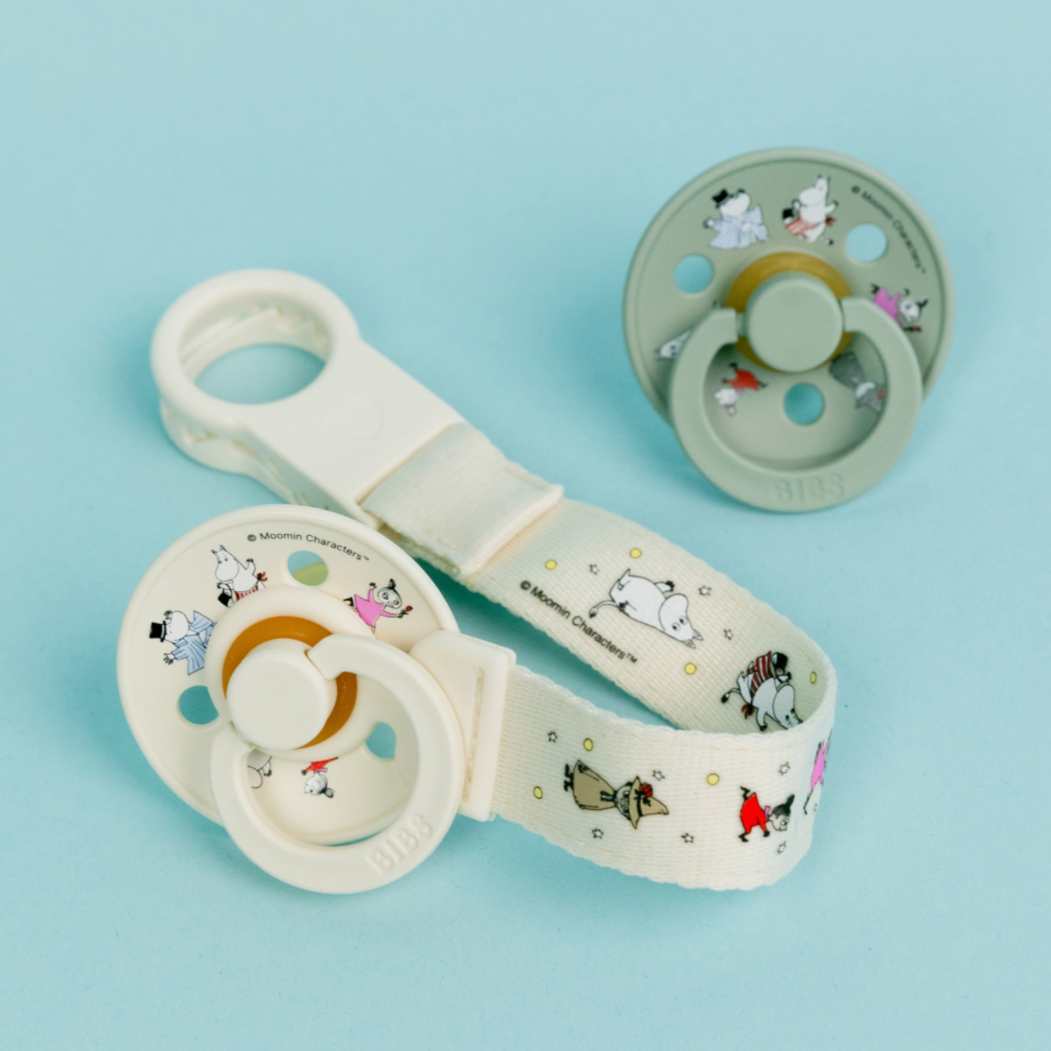 Набор пустышек BIBS x Moomin 2 шт. с держателем Loop Clip