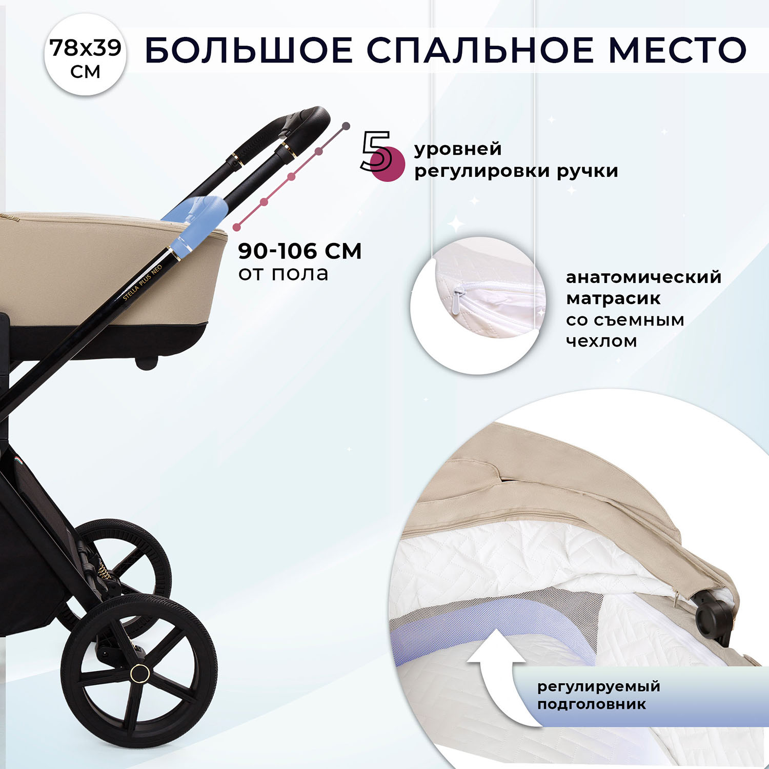 Коляска 3 в 1 Sweet Baby Stella Plus Neo