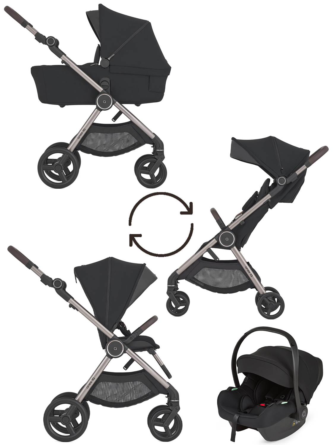 Коляска 3 в 1 ANEX iQ Premium