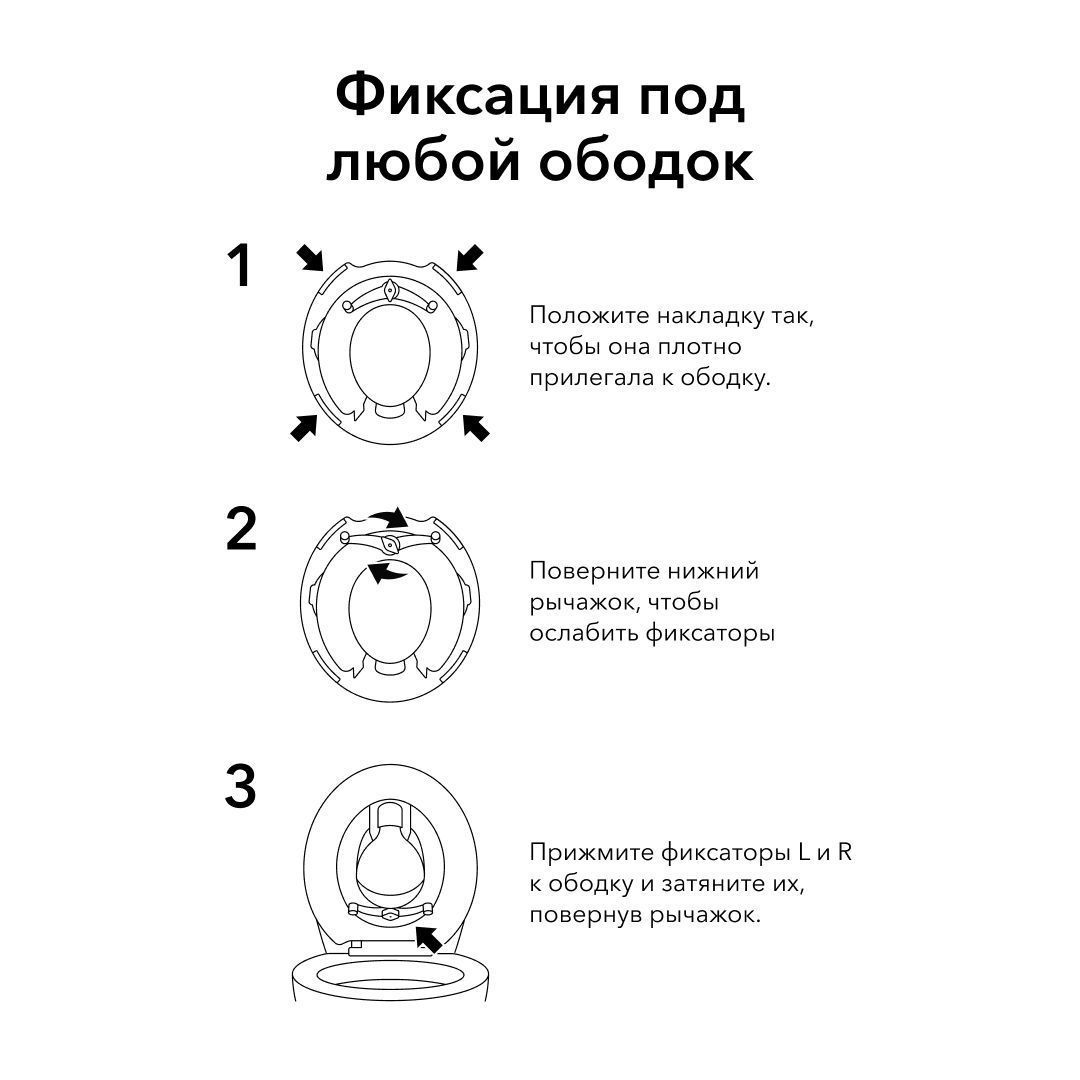 Накладка на унитаз с ручками Happy Baby Bonus