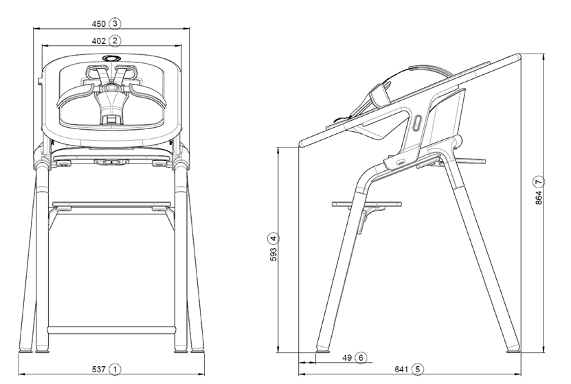 Растущий стул для кормления Bugaboo Giraffe base