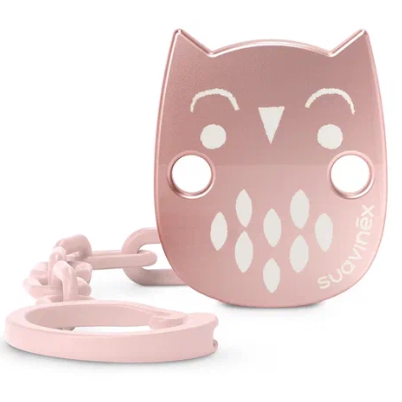 Клипса с цепочкой Suavinex для крепления соски-пустышки к одежде, полиамид OWL
