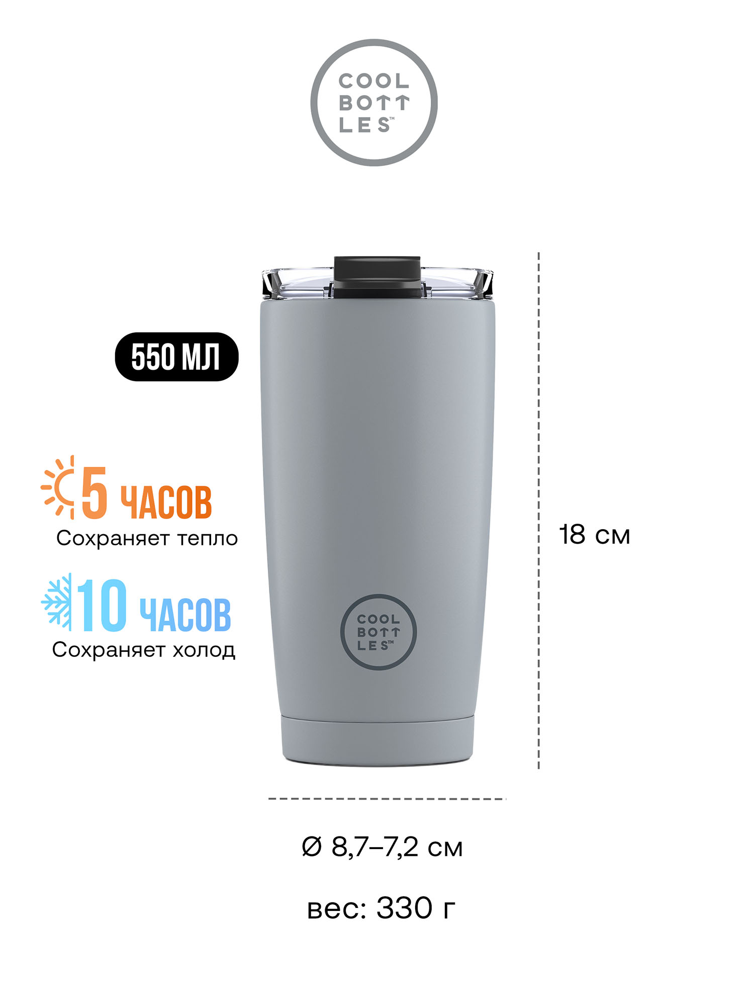 Термокружка Cool Bottles 550мл