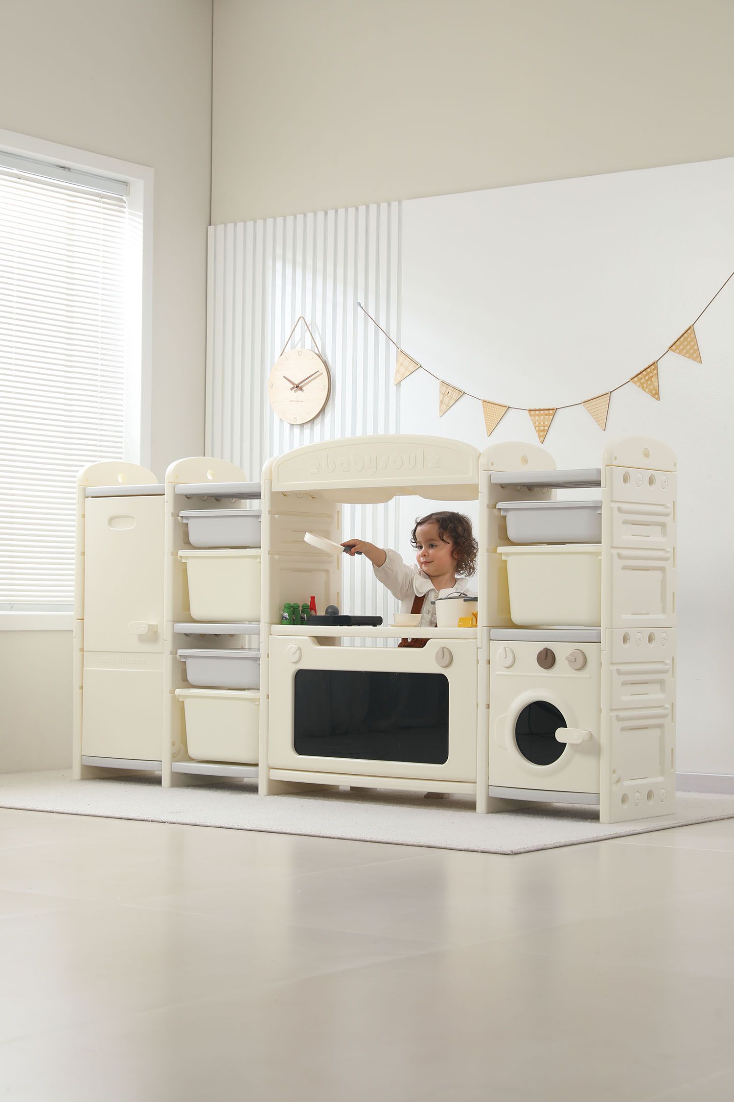Кухня детская UNIX Kids Cook & Store 6 Grey PKTNC&S6GRY 48 элементов