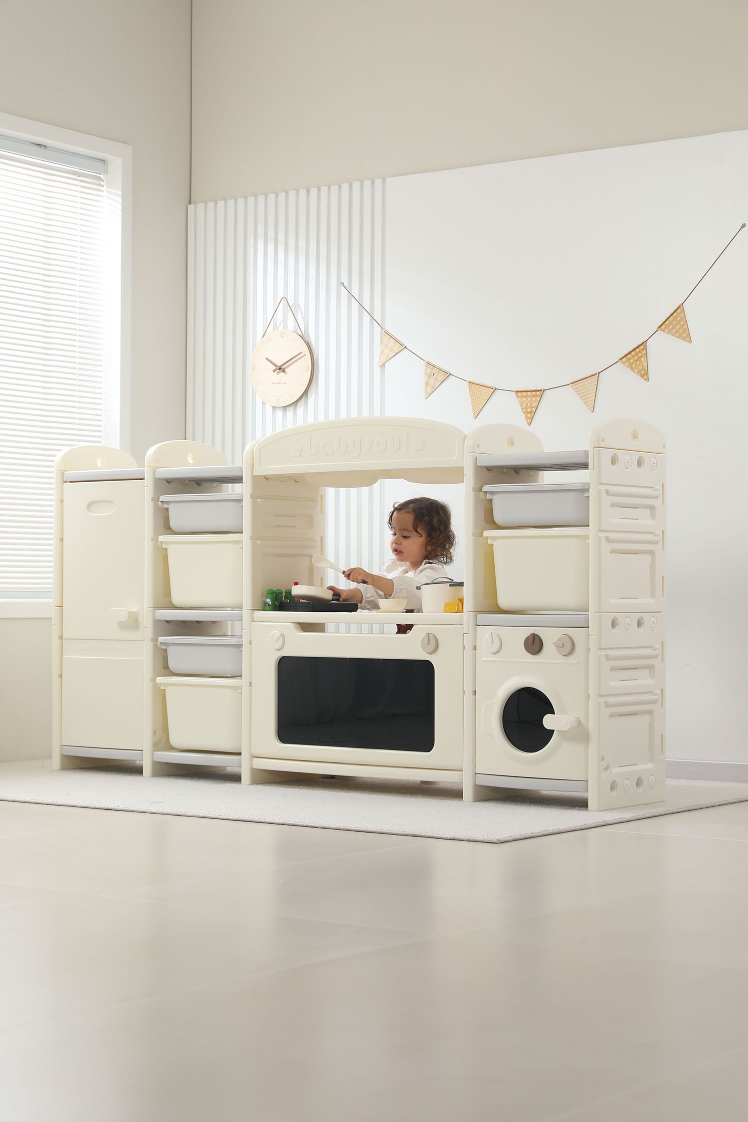 Кухня детская UNIX Kids Cook & Store 6 Grey PKTNC&S6GRY 48 элементов