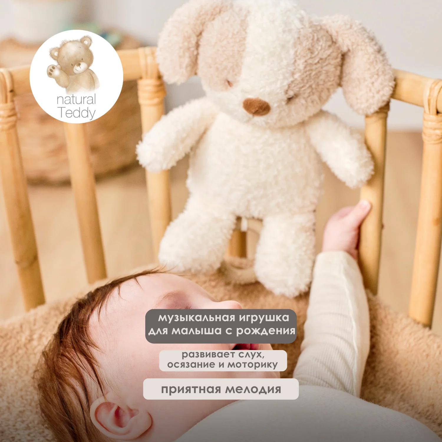 Игрушка мягкая Nattou Musical Soft toy музыкальная