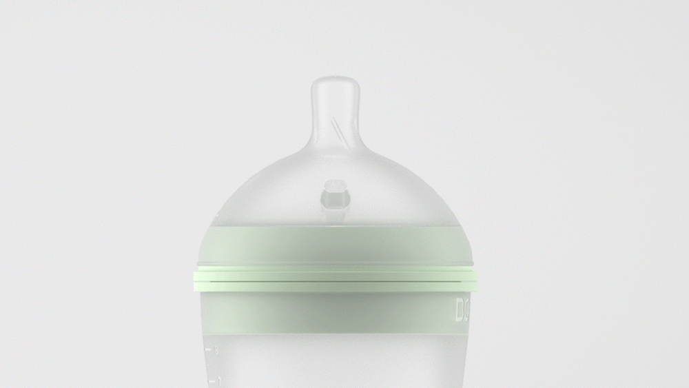 Бутылочка BORRN Baby Feeding Bottle из силикона со средним потоком 240 мл