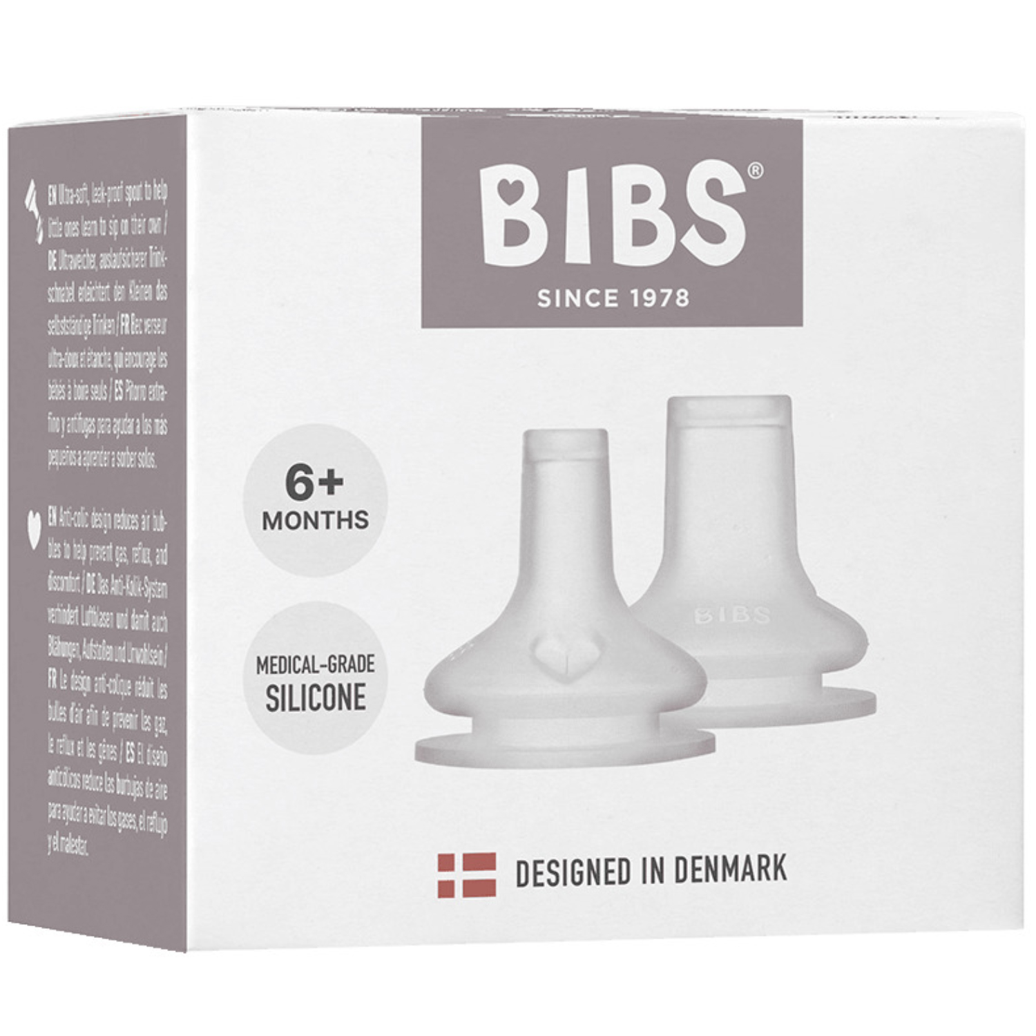 Соска BIBS силиконовая для поильника, 2 шт. 