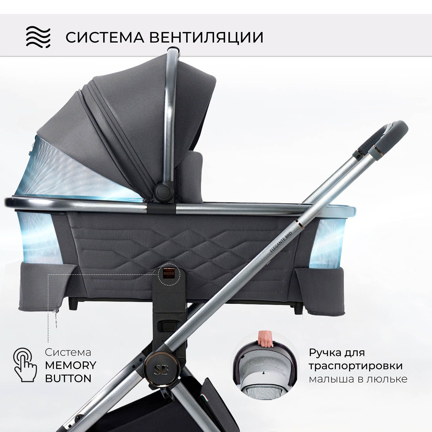 Коляска 3 в 1 Sweet Baby Elegante BRD