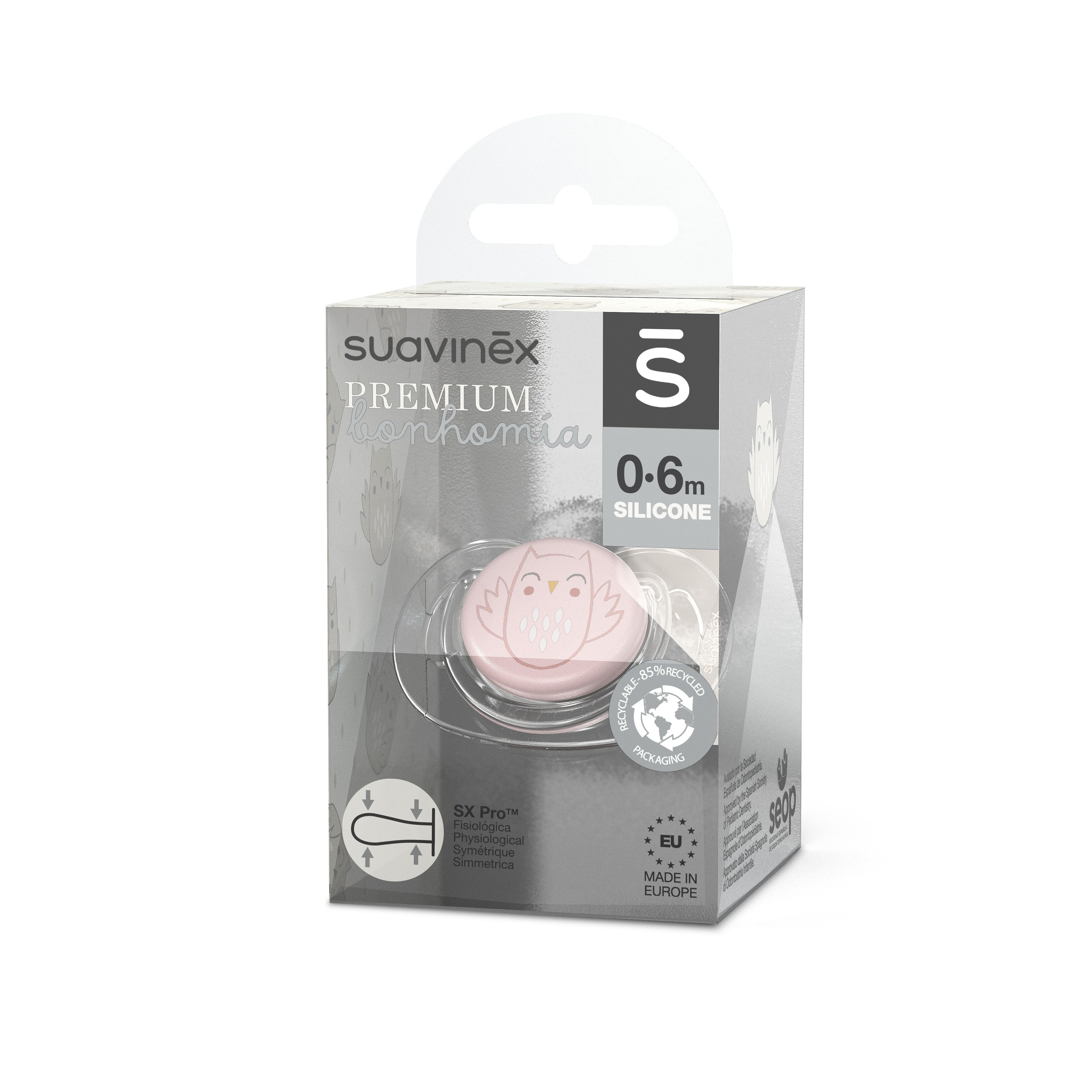 Соска-пустышка Suavinex Pro 0–6 мес PHYSIOLOGICAL силикон