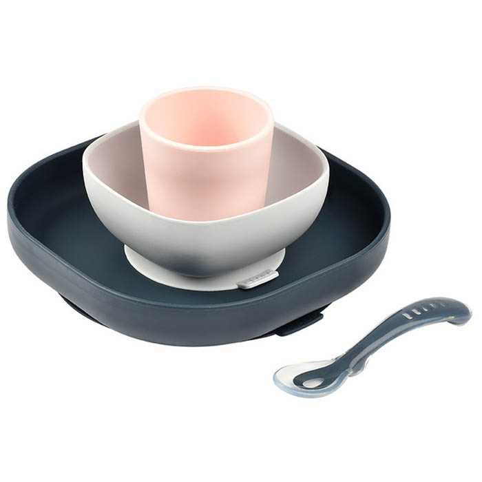 Набор детской посуды Beaba Cofret Repas Silicone (2 тарелки, стакан, ложка)