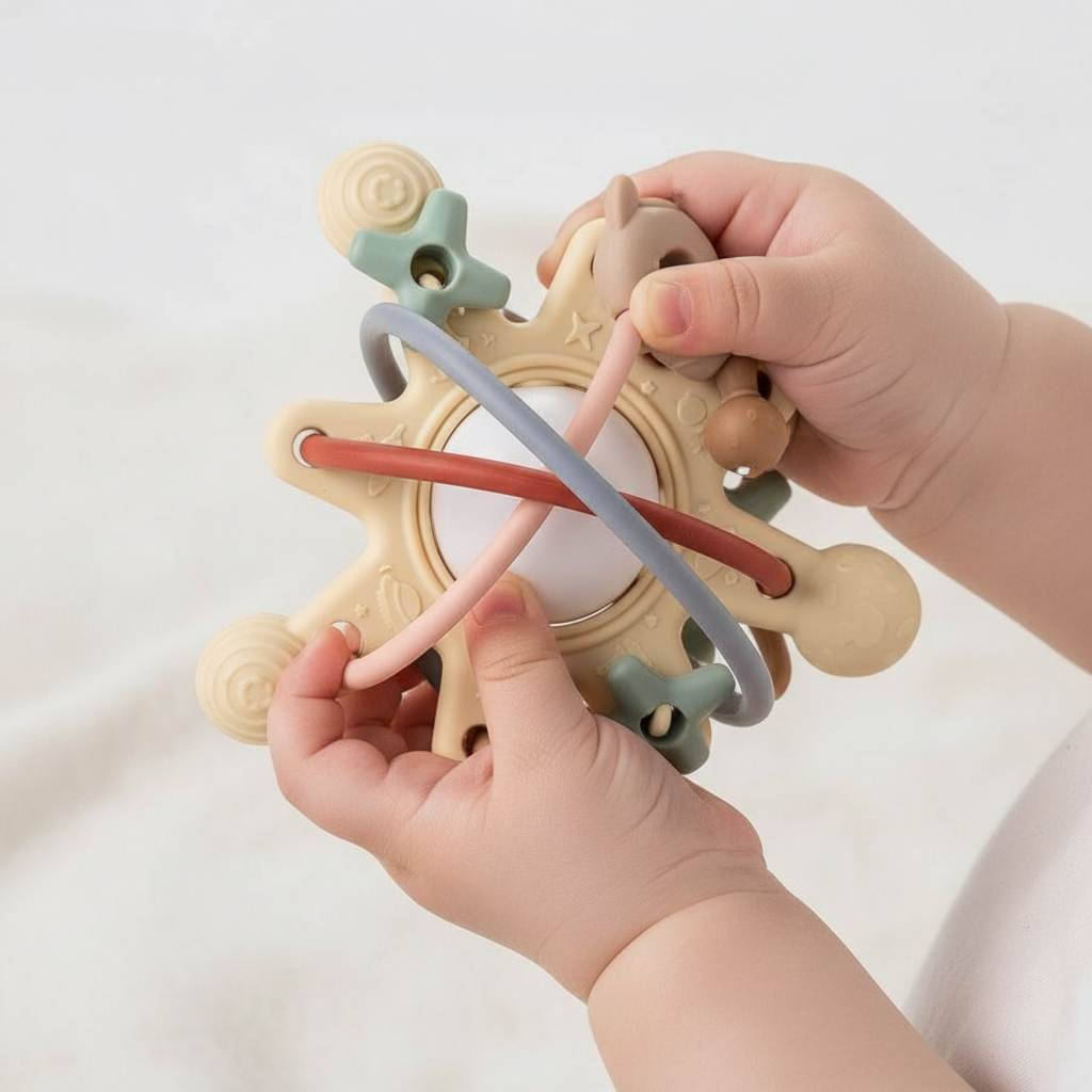 Прорезыватель Nattou Lapidou силикон Galaxy