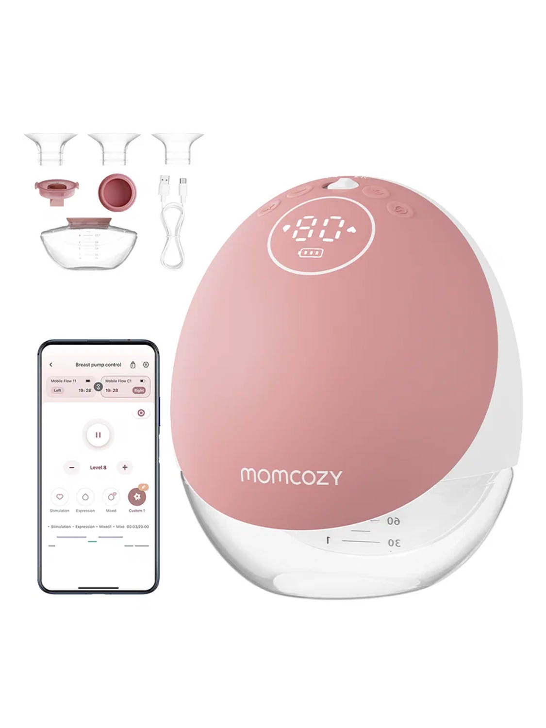 Молокоотсос Momcozy беспроводной портативный электрический BP223 2 шт.