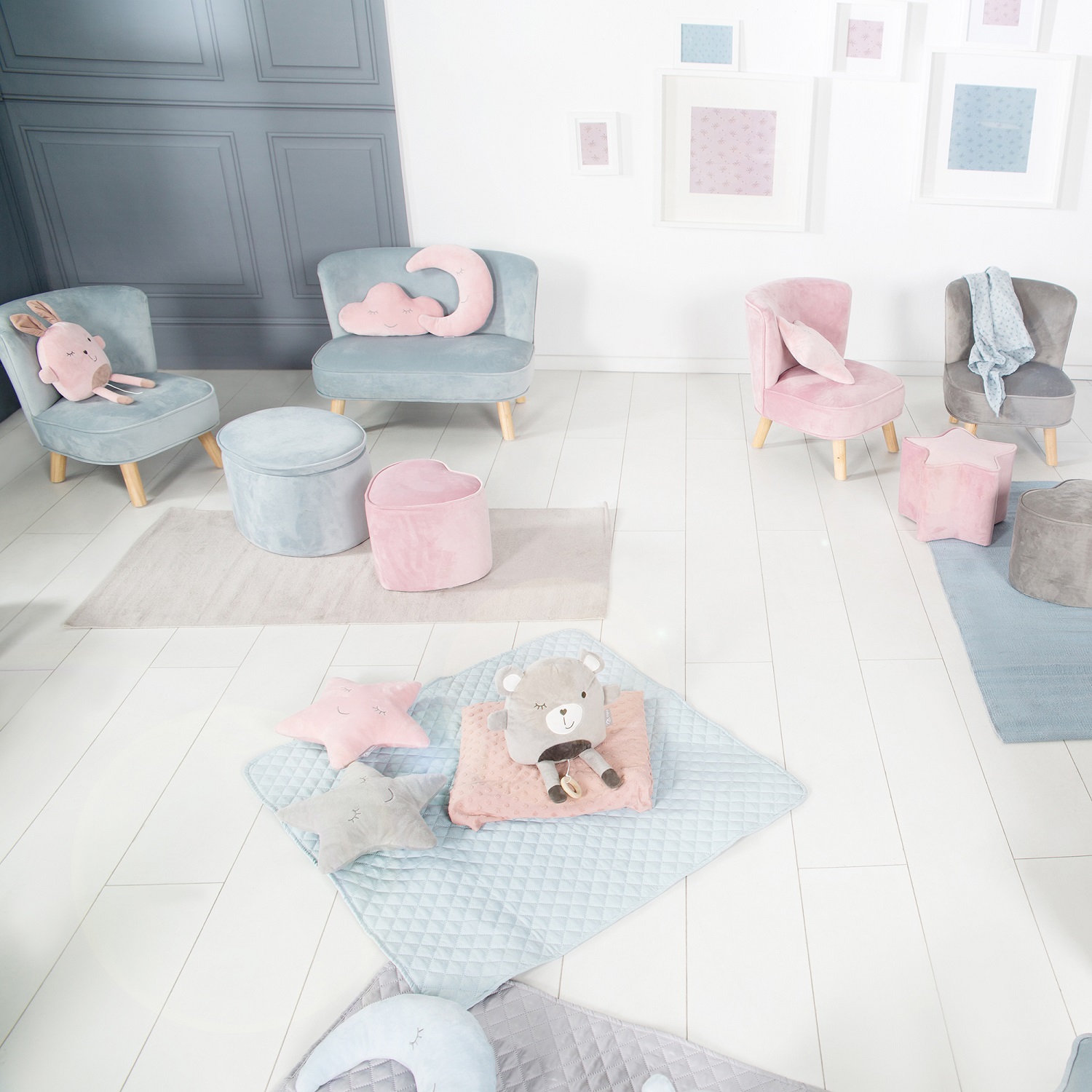Детское велюровое кресло Roba Lil Sofa