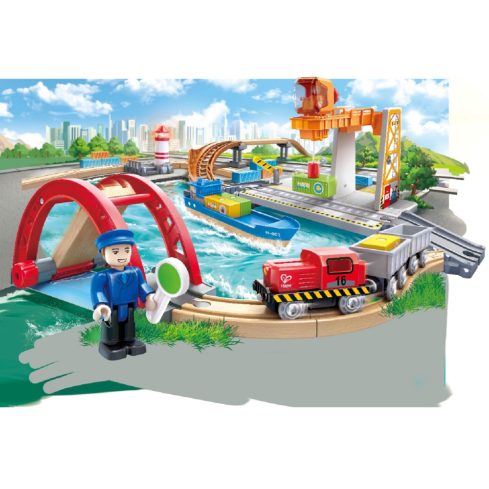 Игровой набор Hape «Доставки груза в порту»