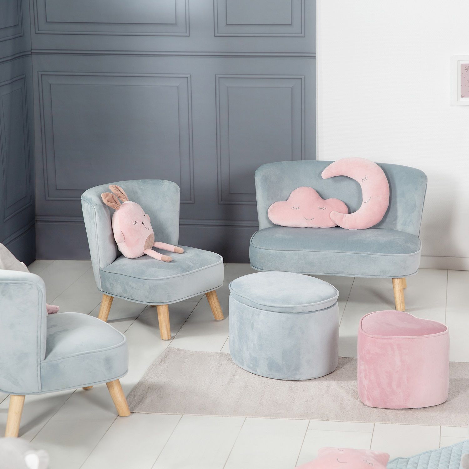 Детский велюровый диван Roba Lil Sofa