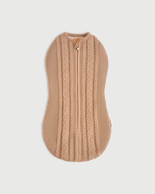 Кокон вязаный детский LoomKnits Oliver Капучино
