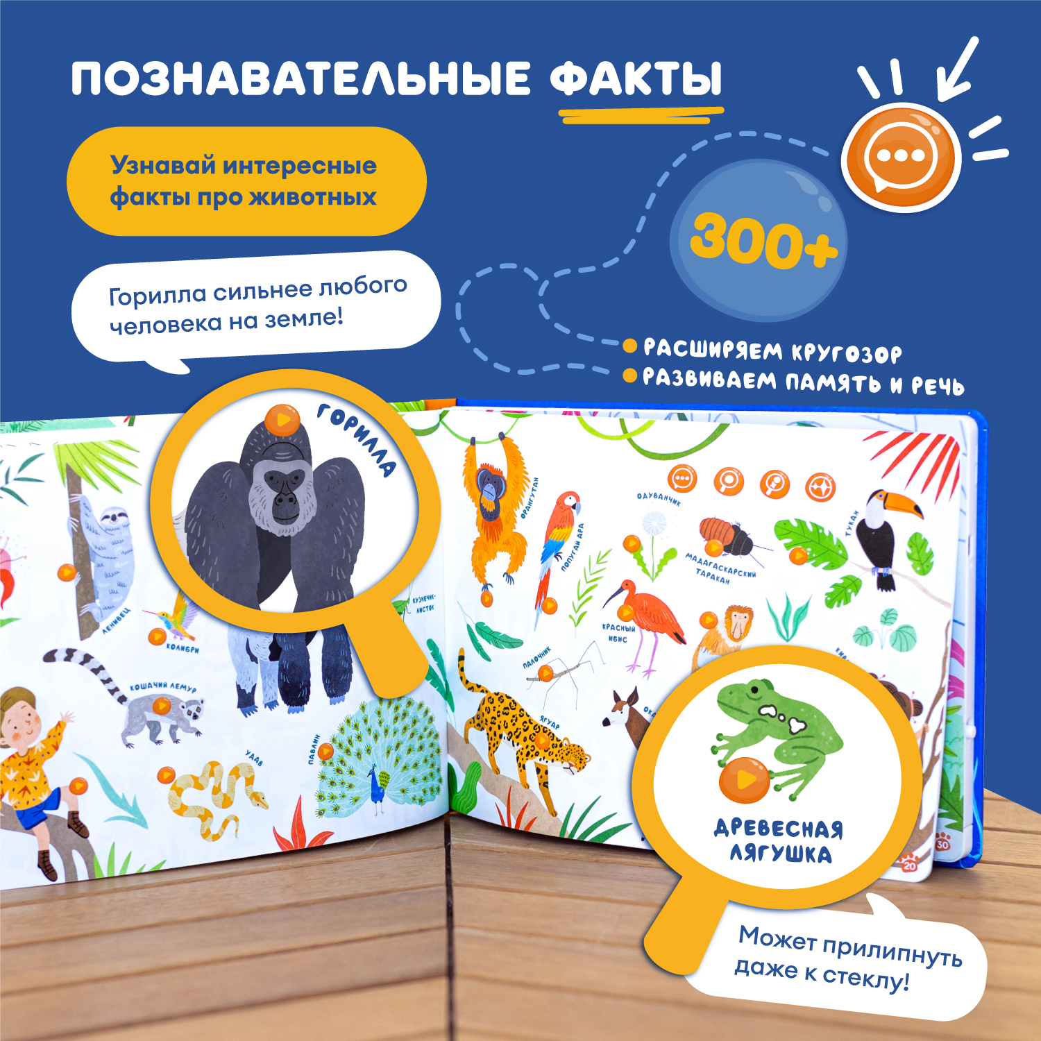 Книга интерактивная Alilo Abumba Fingerbook «Какие бывают животные» ABU-FING-02