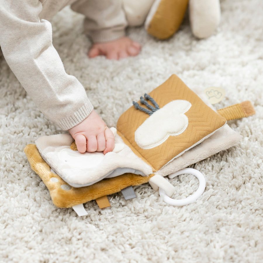 Игрушка мягкая Nattou Soft toy Charlie Собачка Activity книжка 388412