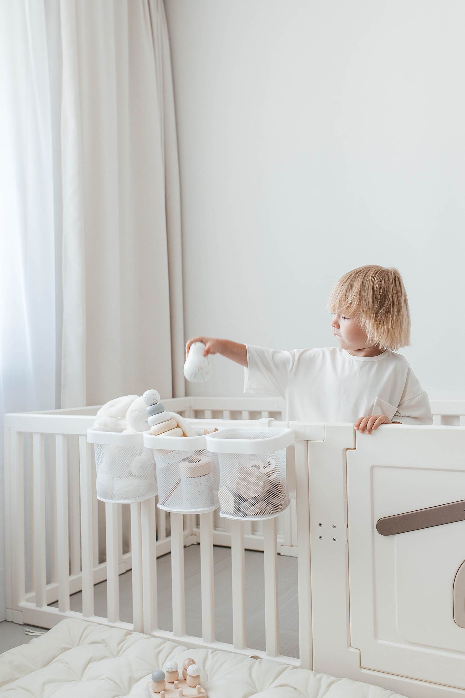 Органайзер для хранения подвесной UNIX Kids White с тремя отделениями универсальный PPBH3W