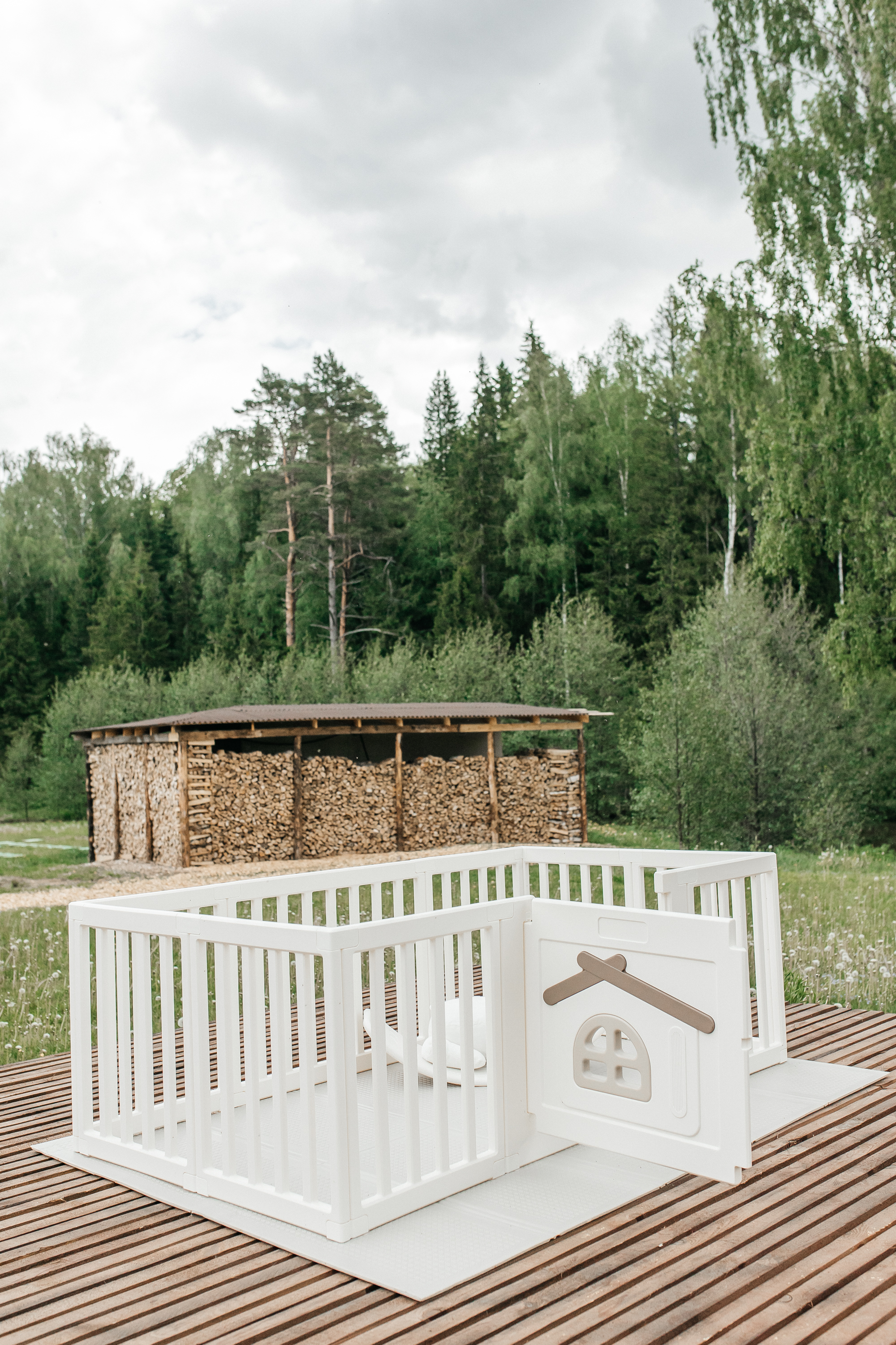 Манеж большой детский игровой  UNIX Kids Classic Tree House 150x130