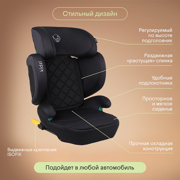 Автокресло 2/3 KIDZI ITIRO i-SIZE