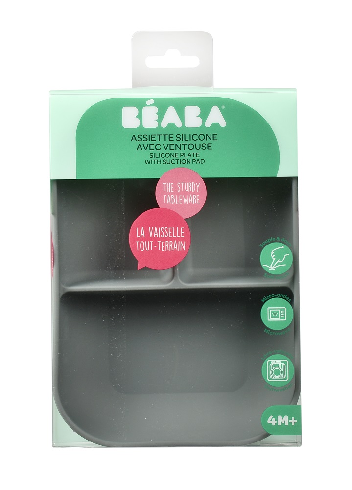 Тарелка Beaba Ass Comparti Sili из силикона
