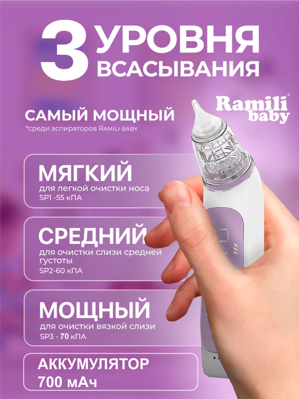 Аспиратор для новорожденных Ramili Baby Medical AN350
