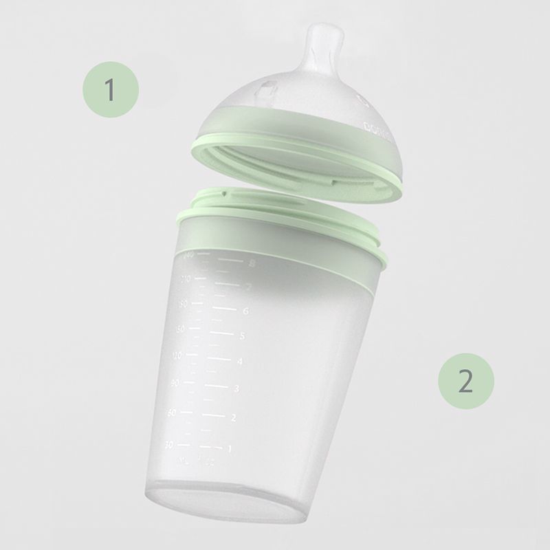 Бутылочка BORRN Baby Feeding Bottle из силикона со средним потоком 240 мл