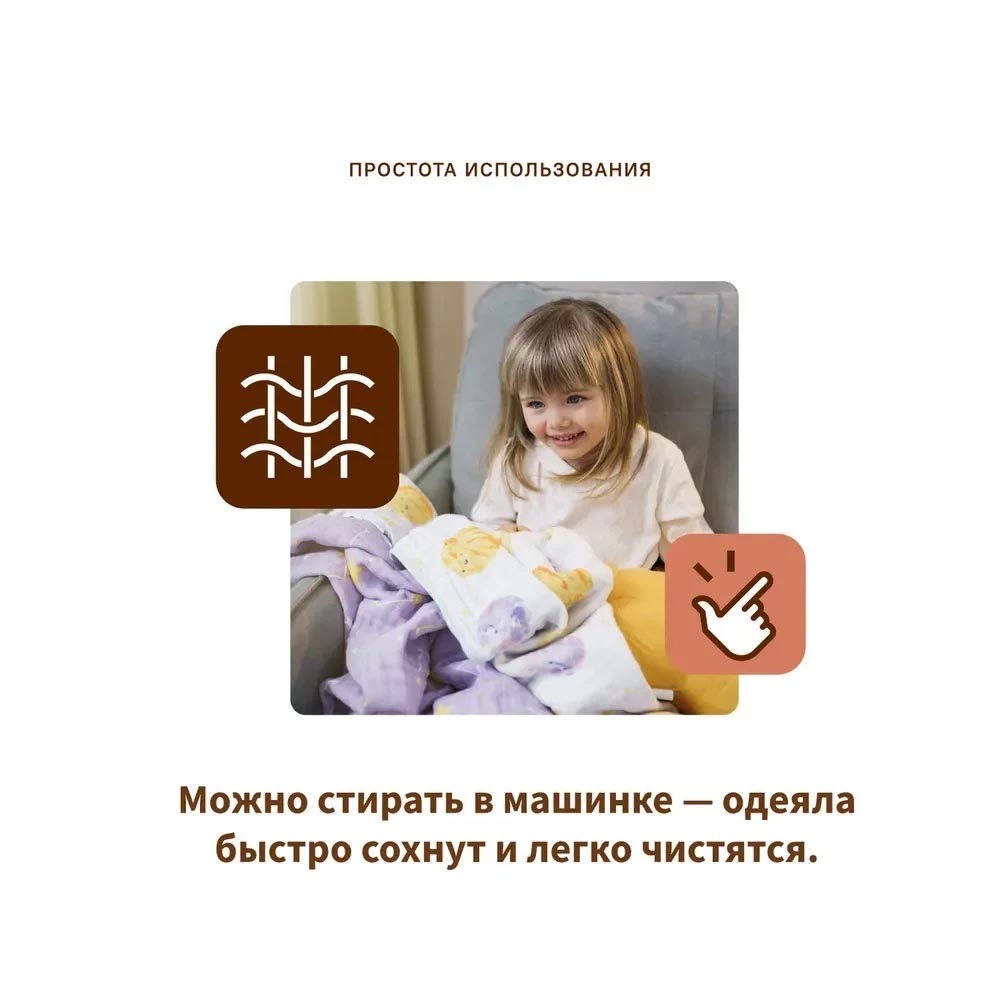 Одеяло муслиновое Qwhimsy 112х112
