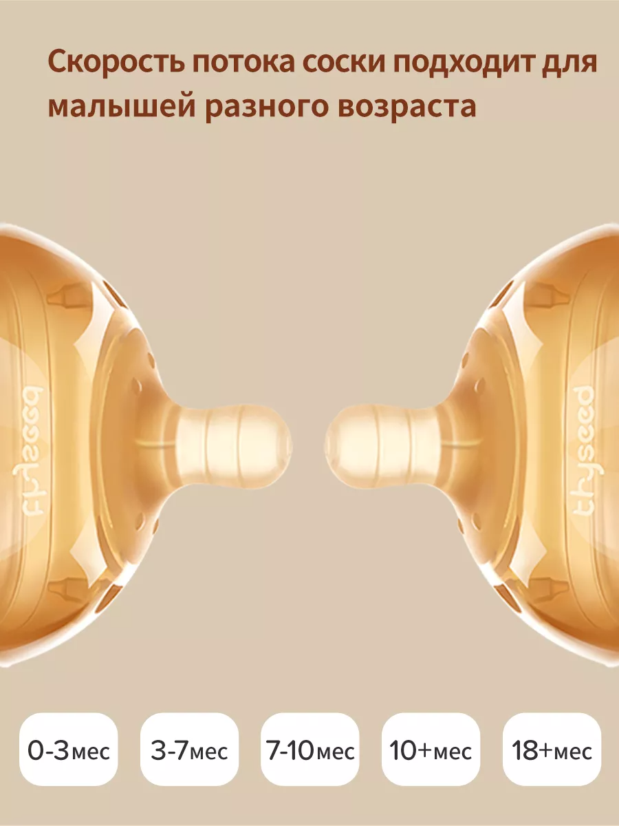 Соска Thyseed силиконовая для бутылочки 3-7 мес TN-B02-RA