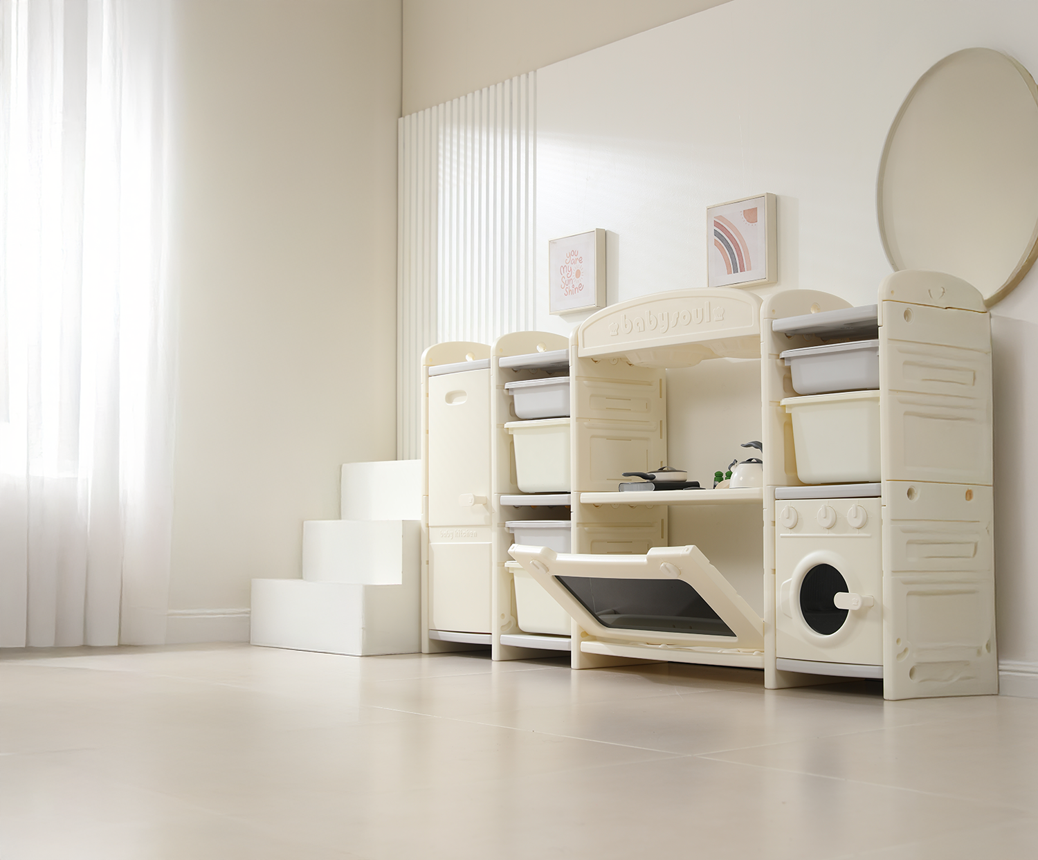 Кухня детская UNIX Kids Cook & Store 6 Grey PKTNC&S6GRY 48 элементов