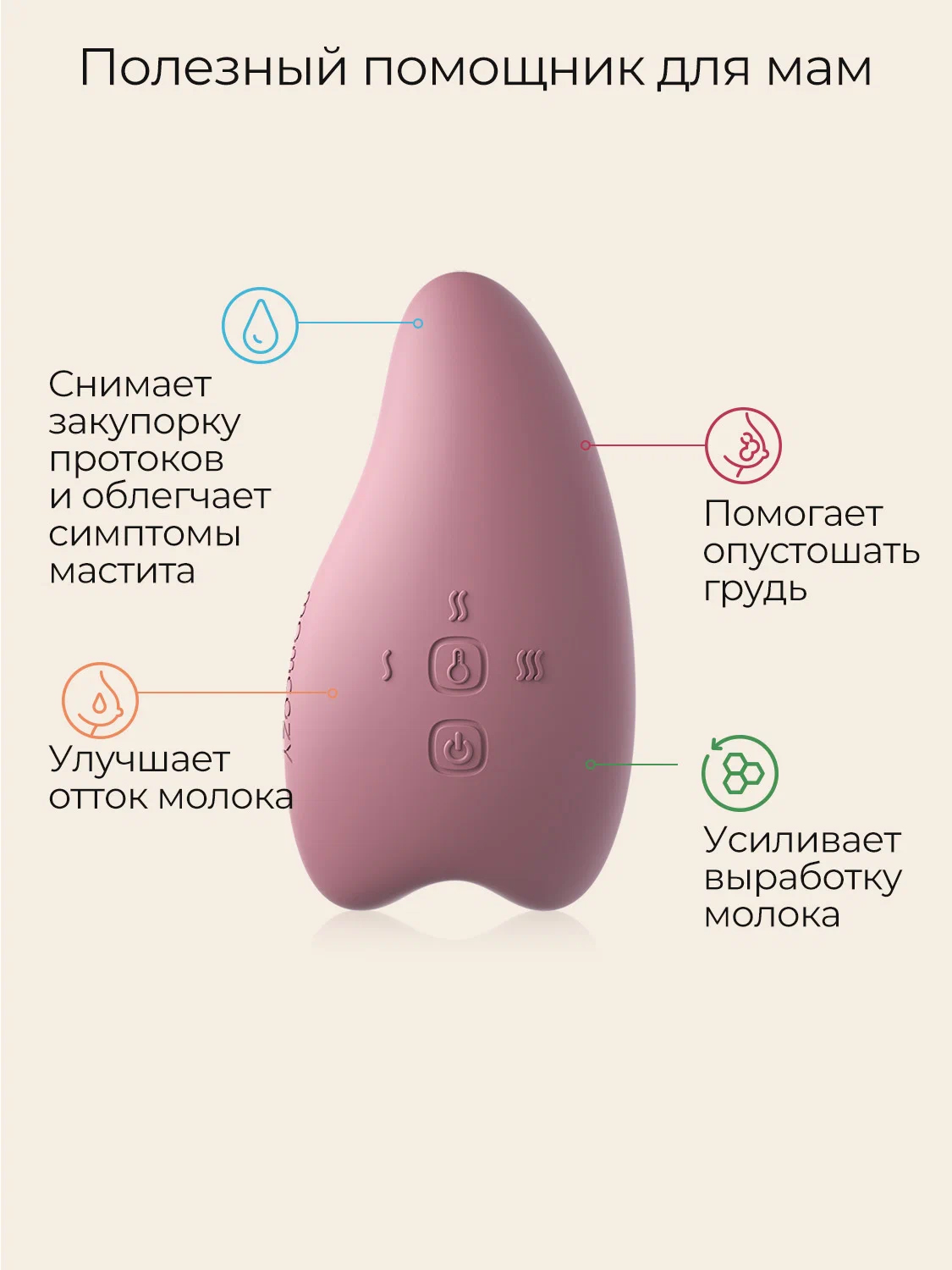 Лактомассажер Momcozy с подогревом и вибрацией A1