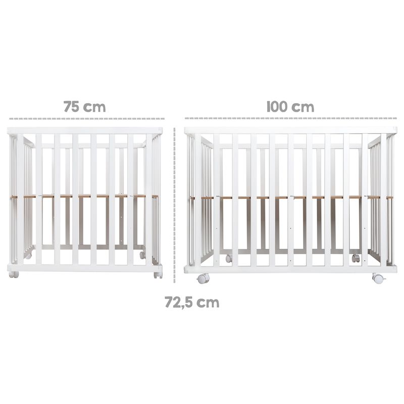 Детский прямоугольный манеж Roba 75х100 см с бампером Adam&Owl 0241WS148